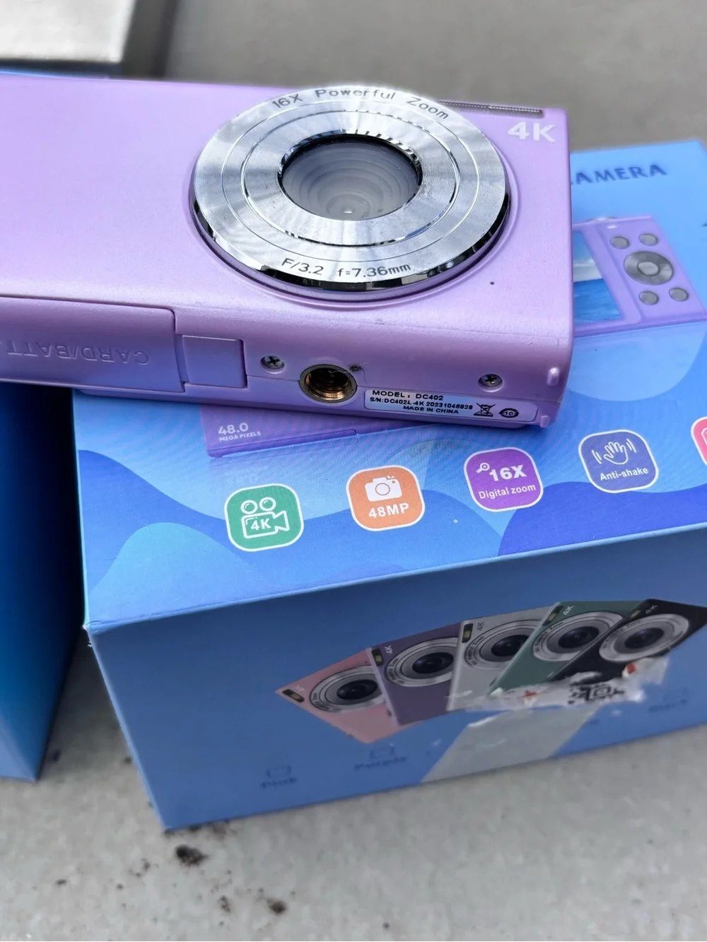 Compact 48mp Digital Camera - purple - anteam from amazon